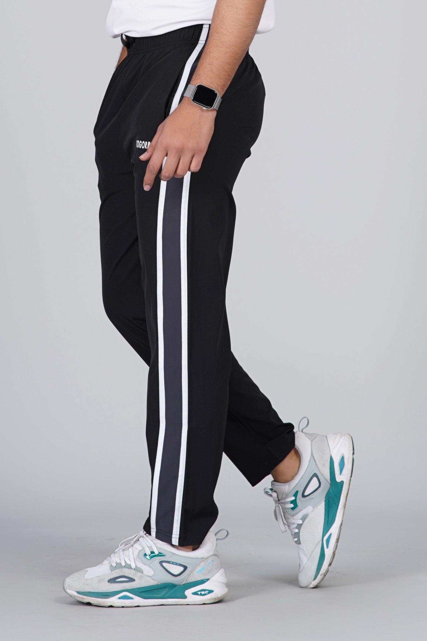 TOGORB Slim Fit Track Pants with Dual Stripes