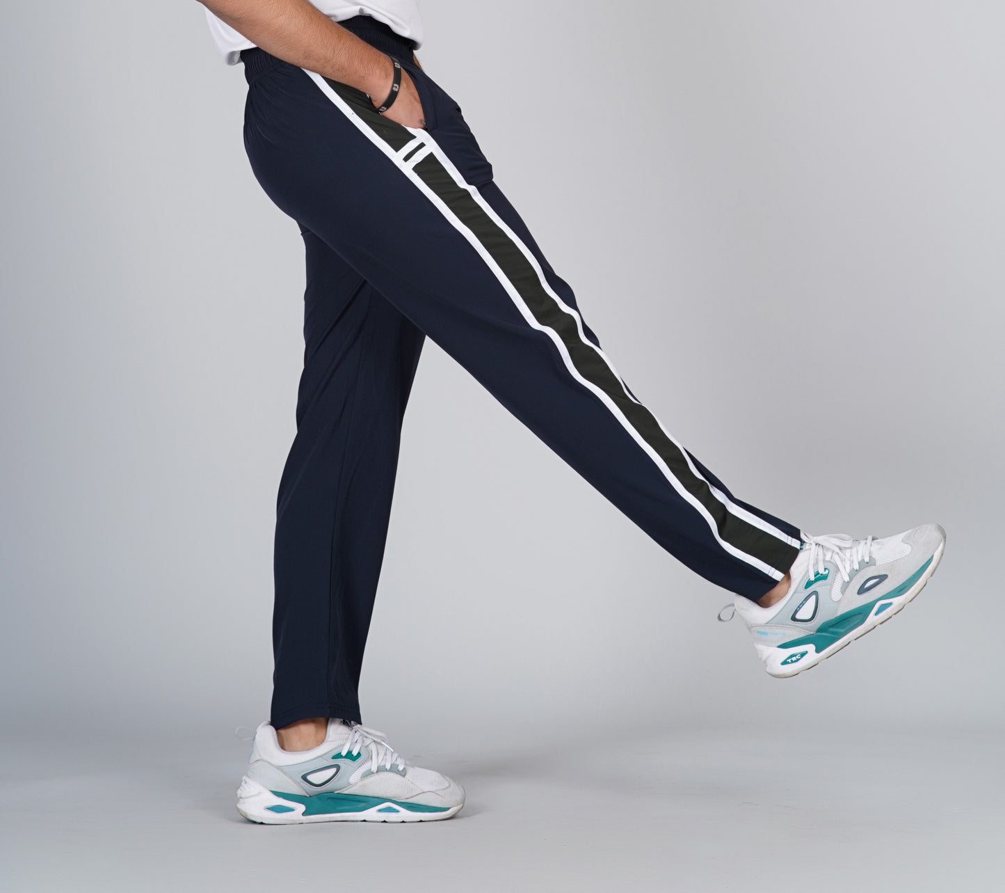 TOGORB Slim Fit Track Pants with Dual Stripes