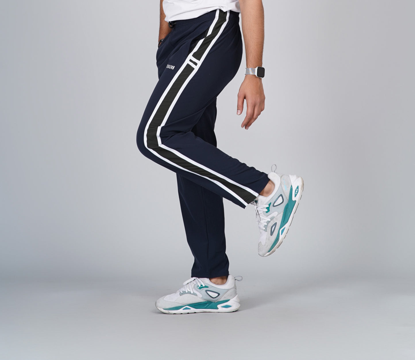 TOGORB Slim Fit Track Pants with Dual Stripes