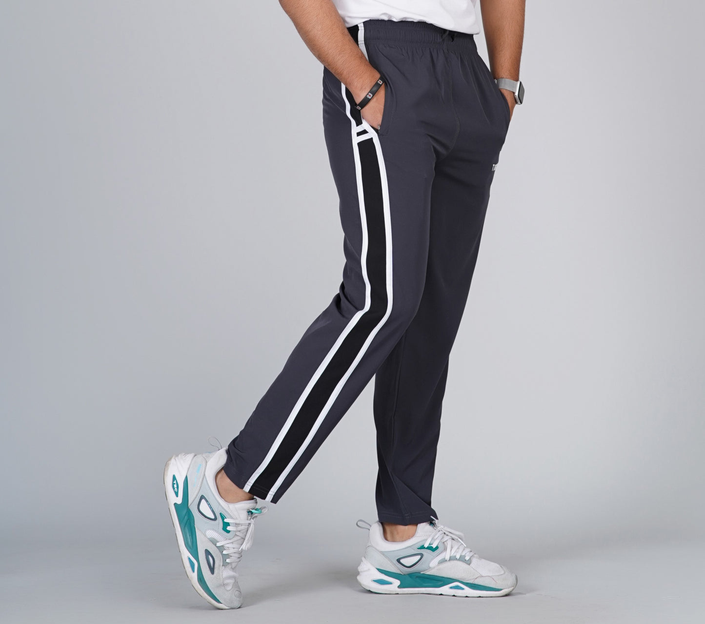 TOGORB Slim Fit Track Pants with Dual Stripes