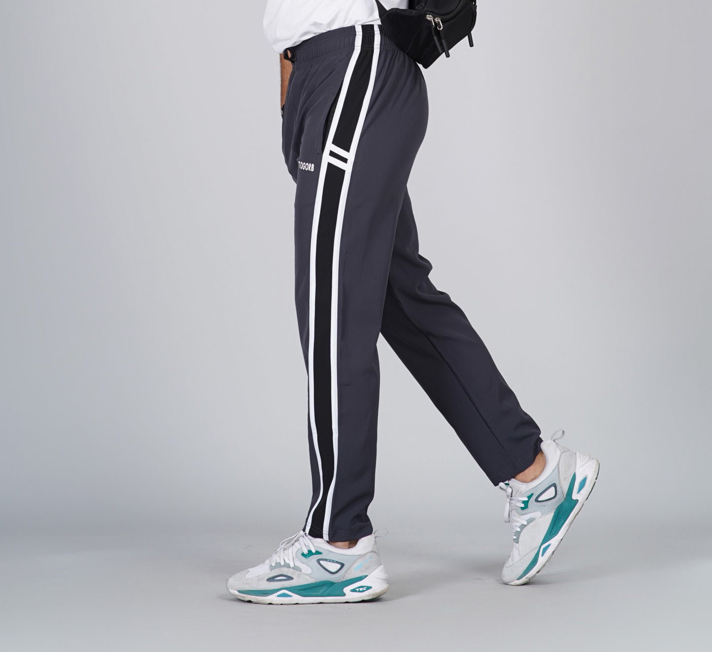 TOGORB Slim Fit Track Pants with Dual Stripes