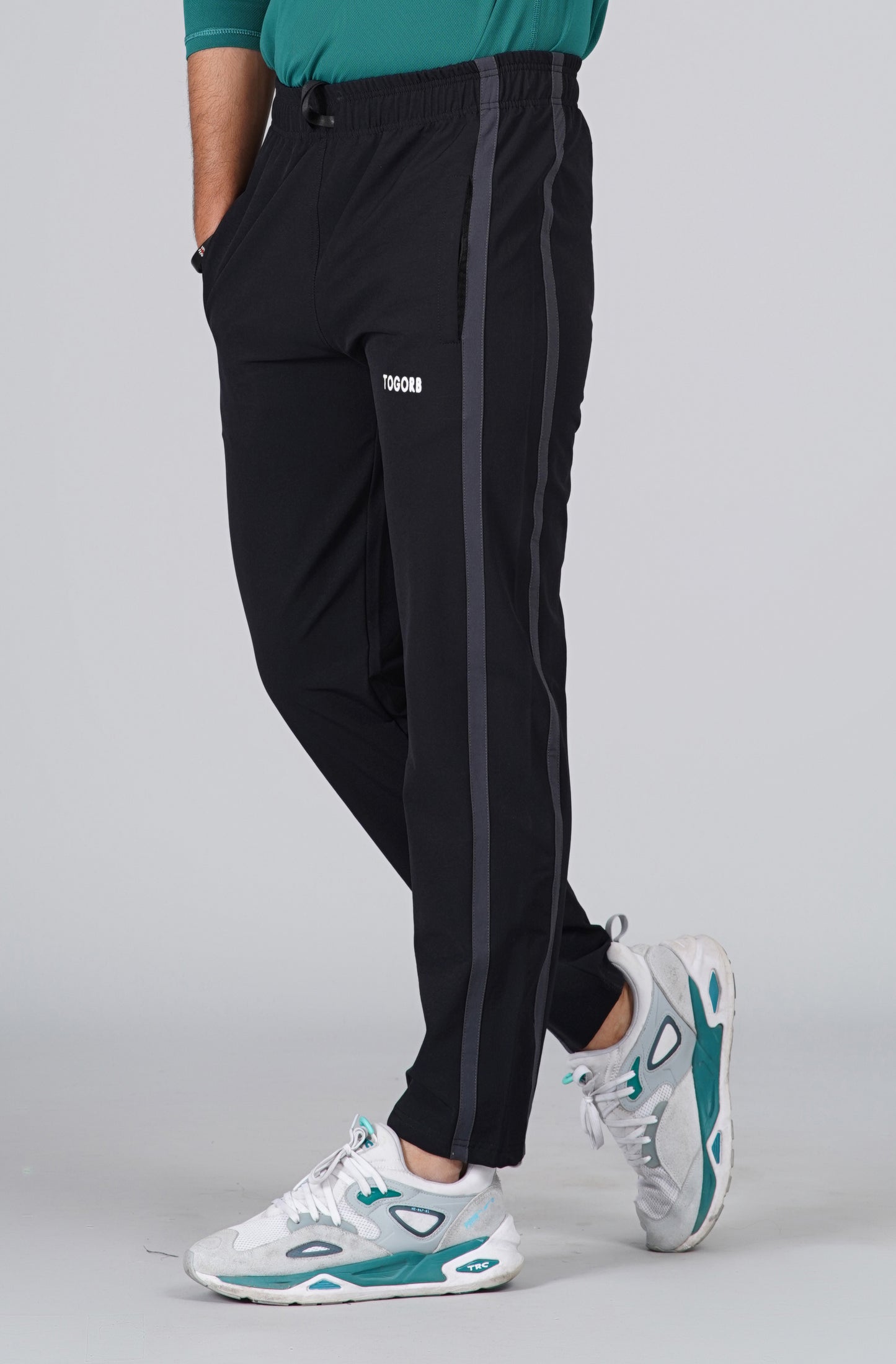 TOGORB Relaxed-Fit Track Pants with Subtle Side Stripes